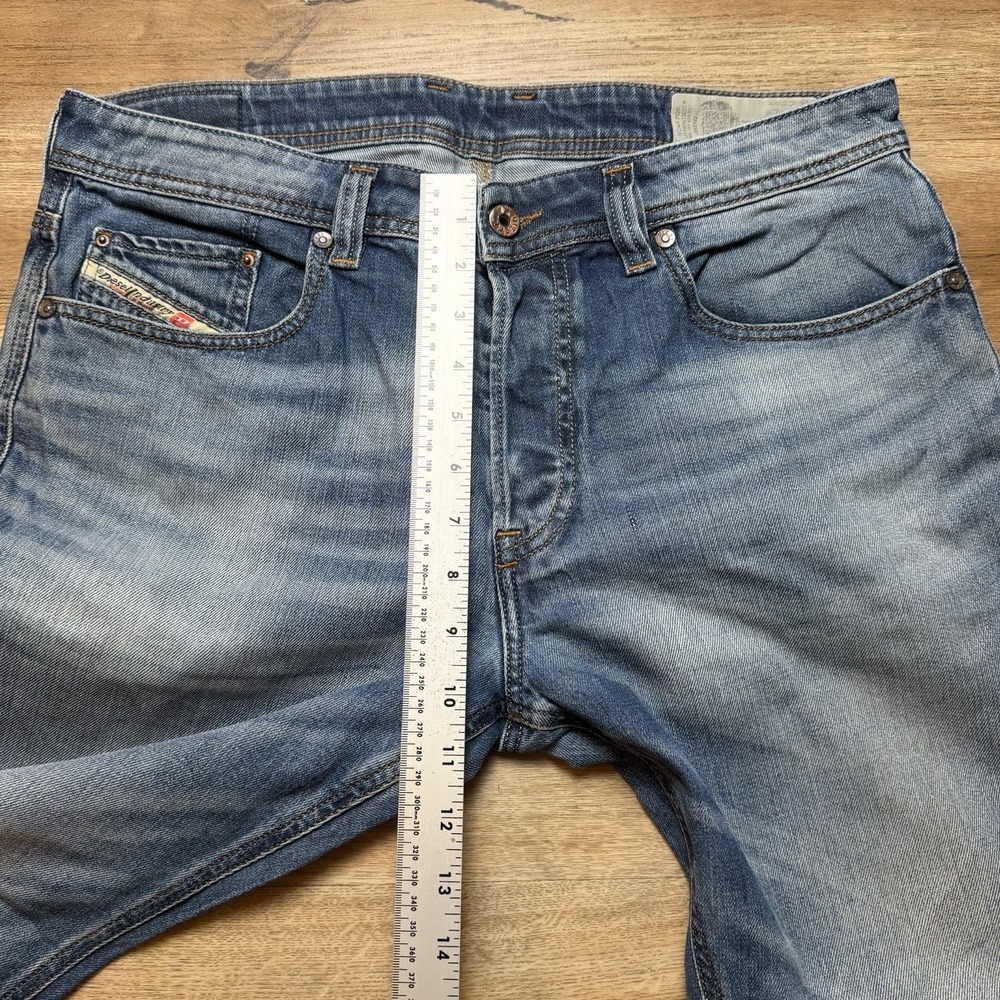 Diesel Larkee-Relaxed Jeans Mens 32x27 Blue Comfort Straight Stretch Denim 0848C - Picture 13 of 16